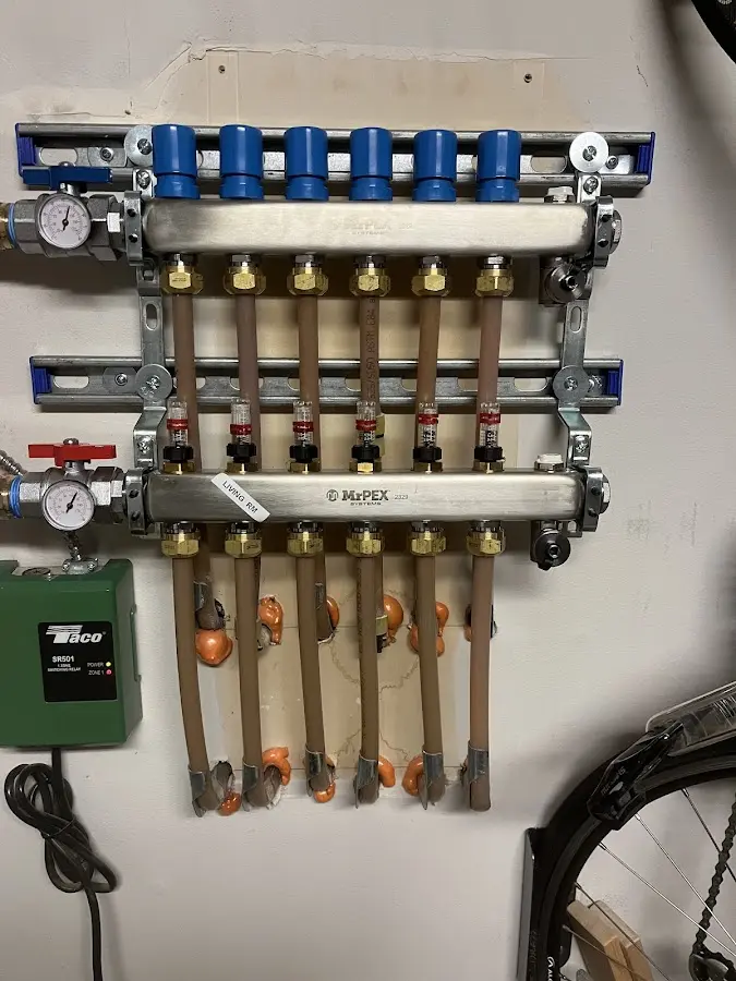 Plumber performing Gas Line Installation at a residential property in Shelby